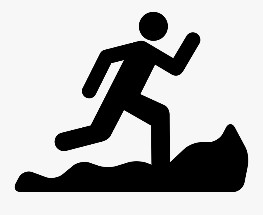 Mountain Running Silhouette - Cross Country Skiing Icon, Transparent Clipart