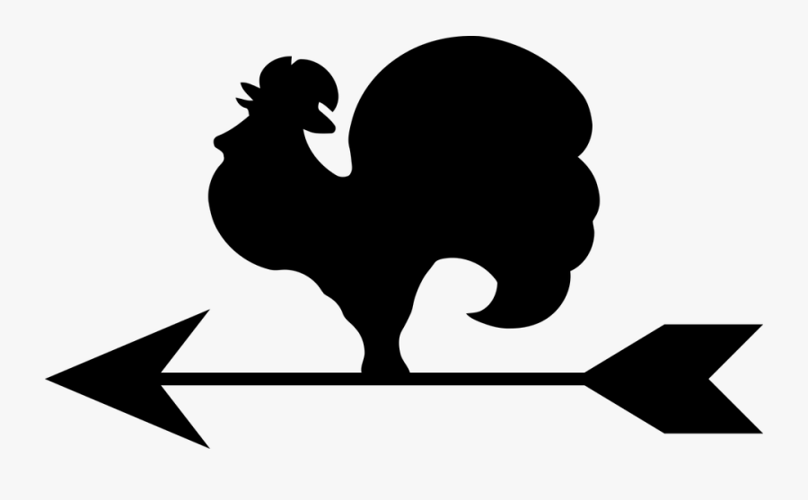 Chickens Clipart Stencil - Clip Art Weather Vane, Transparent Clipart