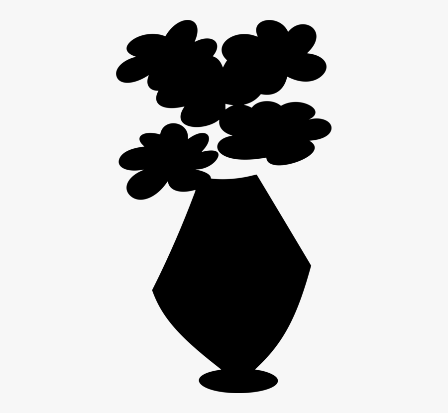 Plant,flower,silhouette - Vase, Transparent Clipart