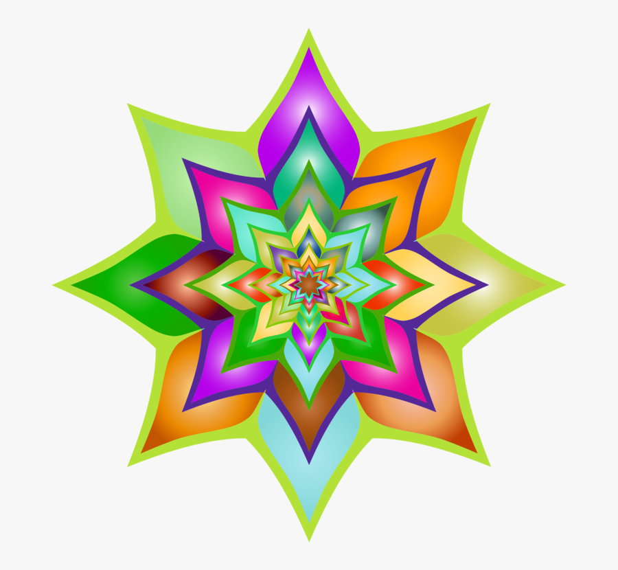 All Photo Png Clipart - Colorful Flower Silhouette, Transparent Clipart