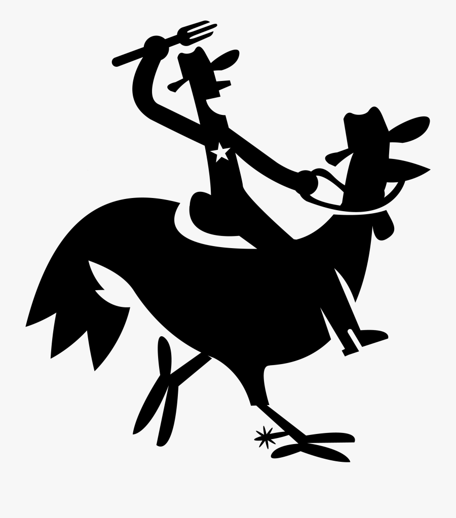 Cowboy Chicken - Illustration, Transparent Clipart