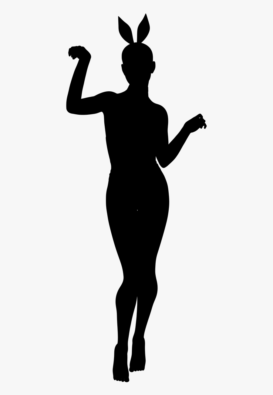 Silhouette Woman Bunny Free Picture - Silhouette Clipart, Transparent Clipart
