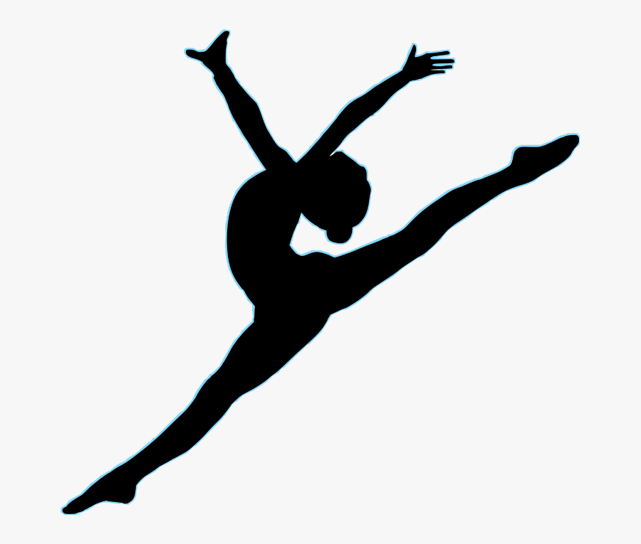 Silhouette Gymnastics Vector Graphics Image Art - Dancer Silhouette Transparent Background, Transparent Clipart