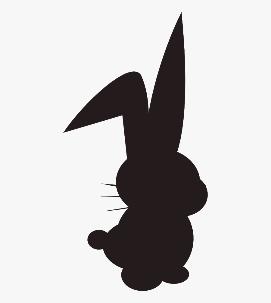 Clip Art Free Digital Scrapbooking Embellishment - Silhouette Cute Rabbit Png, Transparent Clipart