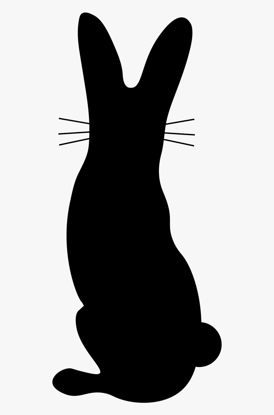 Bunny Rabbit Silhouette Free Picture - Little Black Dress, Transparent Clipart