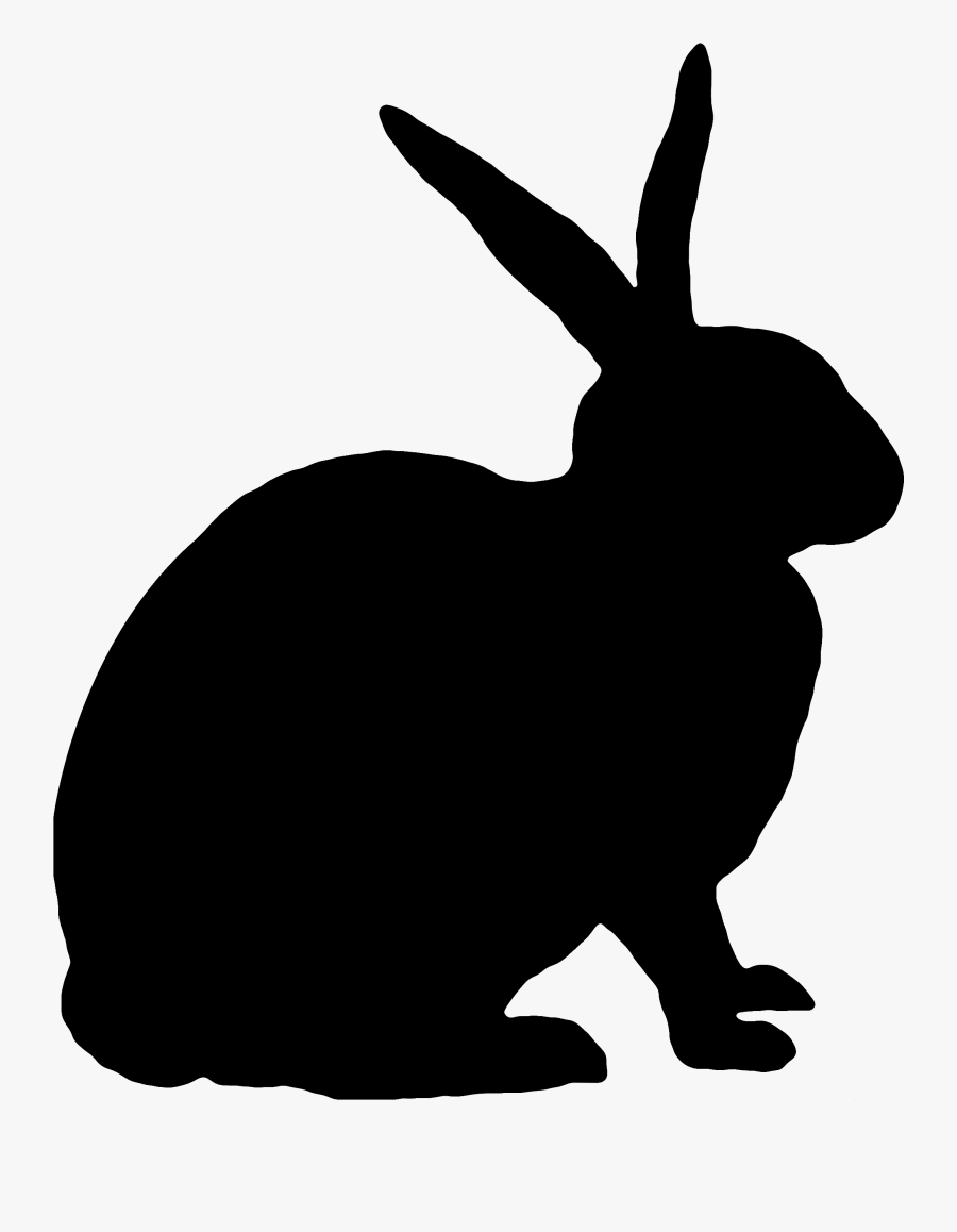 Bunny Sitting Silhouette, Transparent Clipart