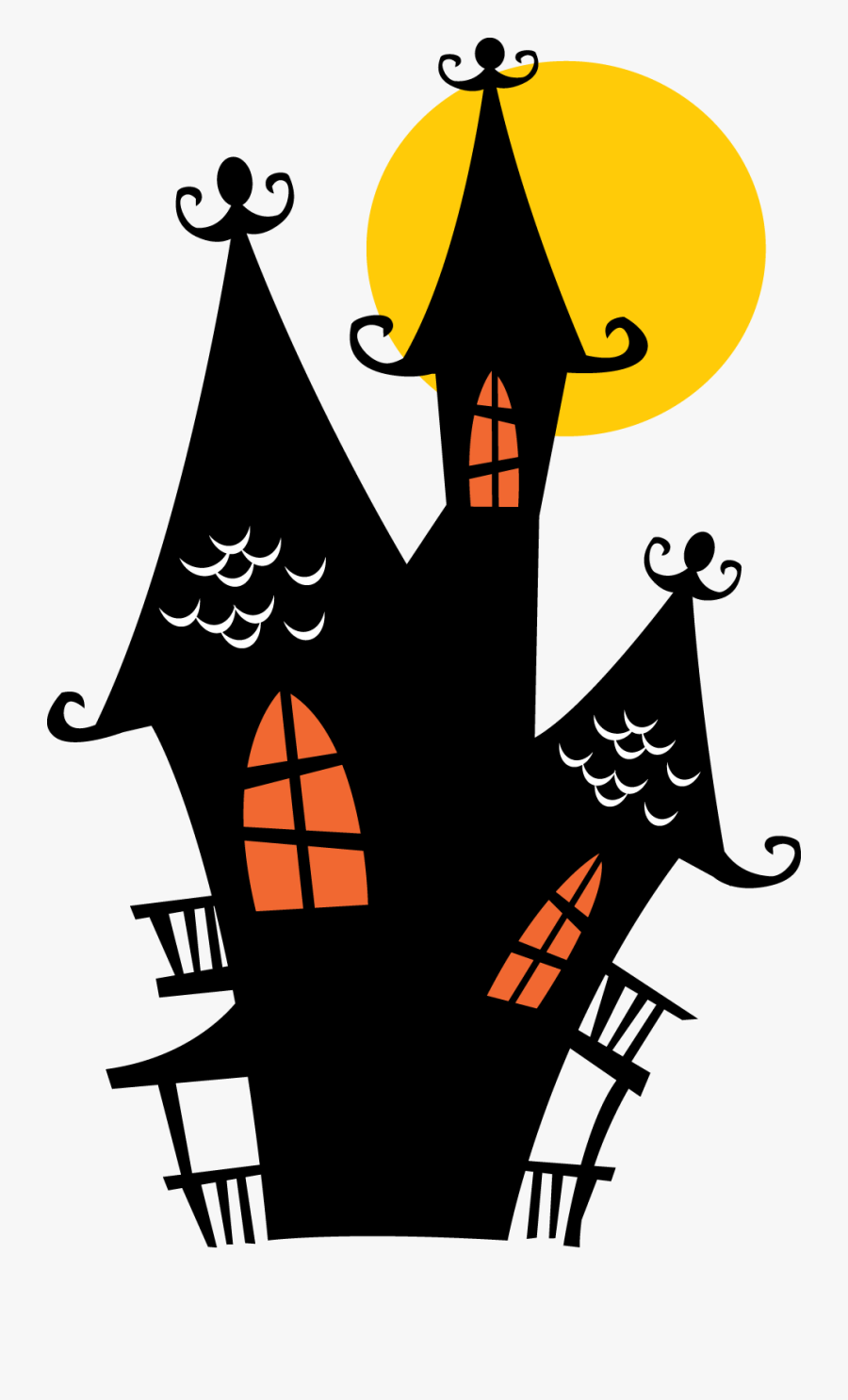 Halloween Haunted Houses Clipart - Halloween Clipart Transparent Background, Transparent Clipart