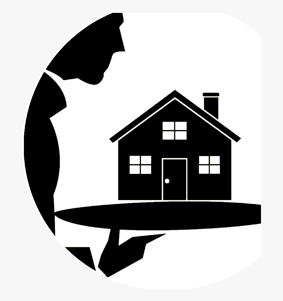 House Silhouette Clip Art - Black House No Background, Transparent Clipart