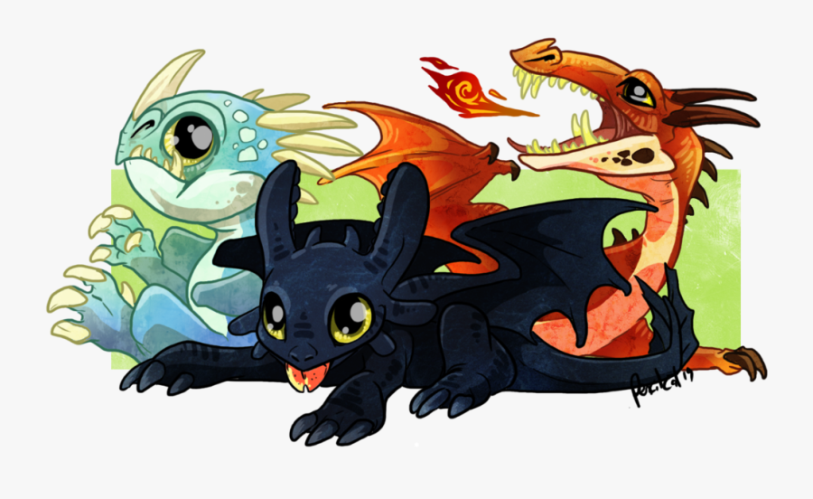 Transparent Cute Dragon Png - Cute How To Train Your Dragon Dragons, Transparent Clipart