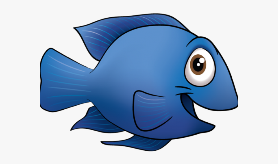 Blue Fish Cliparts - Cartoon Transparent Fish Png, Transparent Clipart