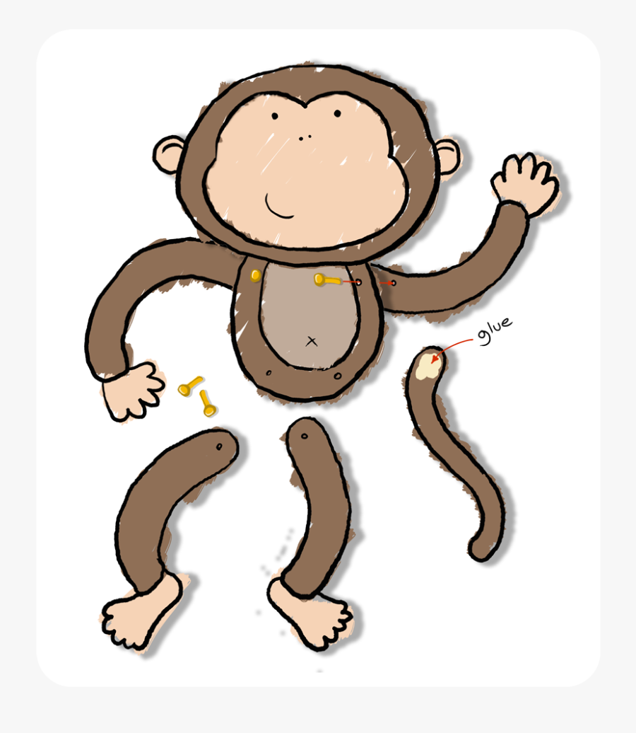 Craft Template Romeo Landinez - Monkey Craft Idea, Transparent Clipart
