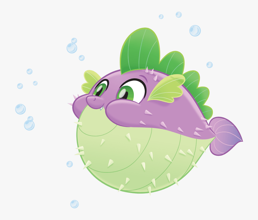 Transparent Puffer Fish Png - My Little Pony The Movie Spike, Transparent Clipart