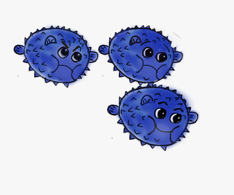 Doodles Of Puffer Fish- The Hero Of The Picture Book - Cartoon, Transparent Clipart