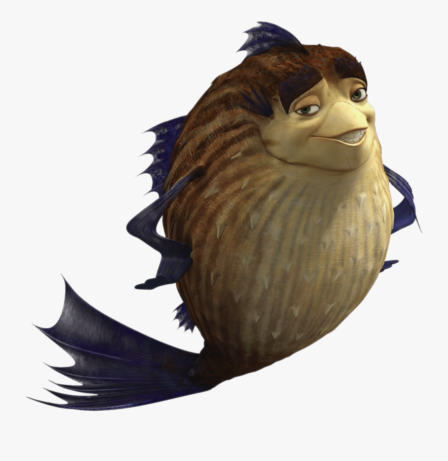 Shark Tale Character Sykes The Pufferfish Posing Puff Daddy Shark