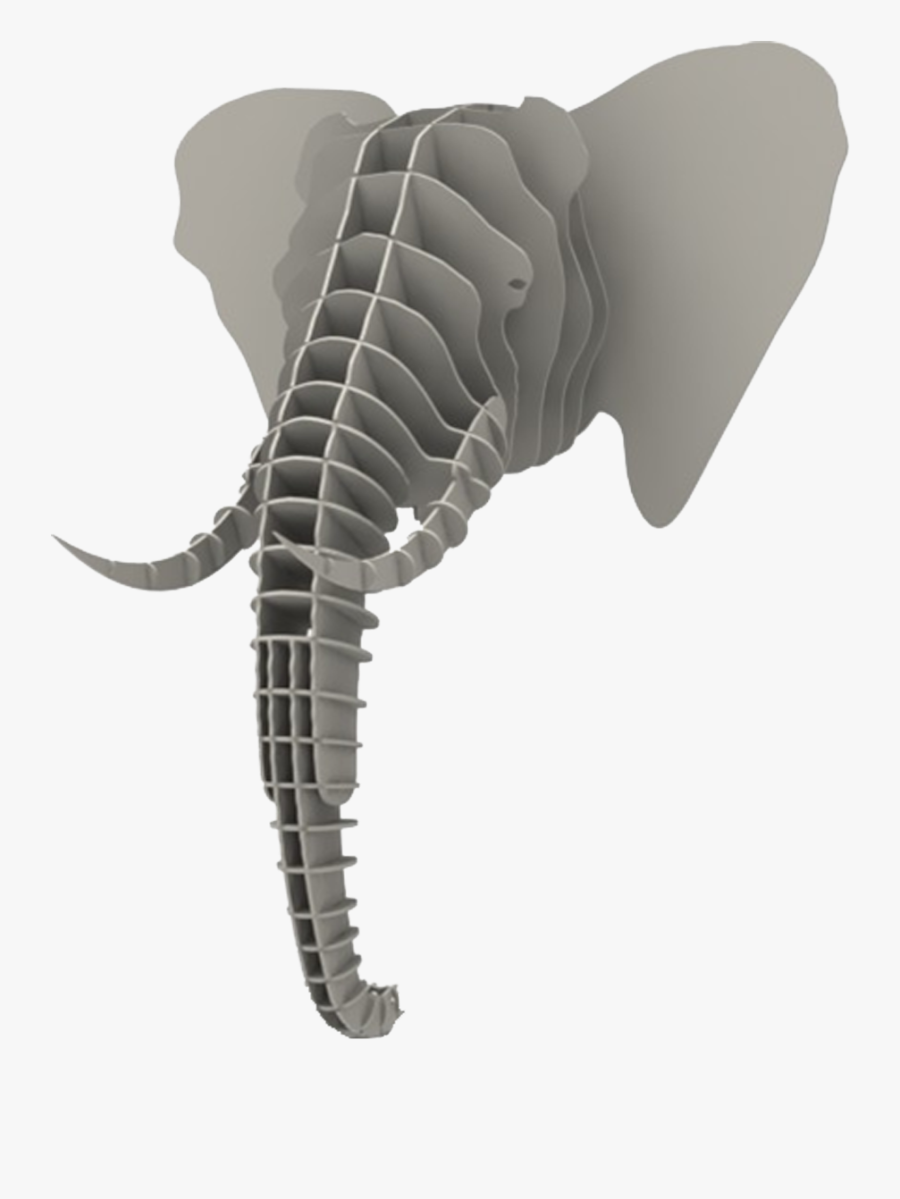 Elephants Clipart Template - Elephant Head Pattern, Transparent Clipart