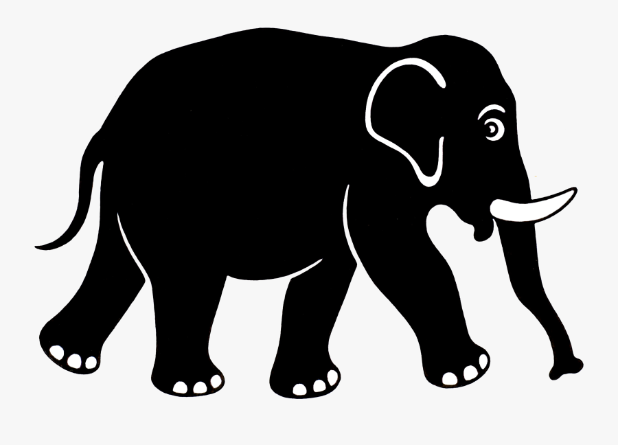 Step By Step How To Draw An Elephant Head - Elephant Png Black And White, Transparent Clipart