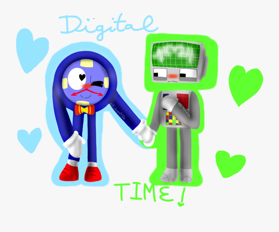 Art Trade- Digital Time By Kirbypuff326 - Digitaltime Comic Love Colin Dhmis, Transparent Clipart