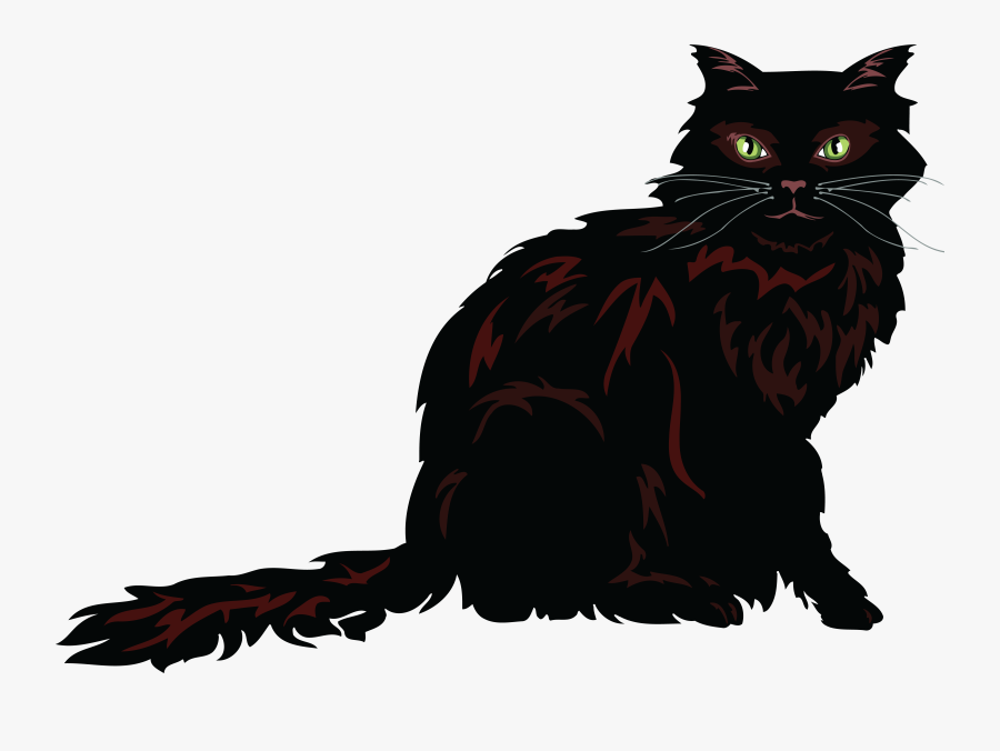 Free Clipart Of A Long Haired Cat - Long Haired Cat Clip Art, Transparent Clipart