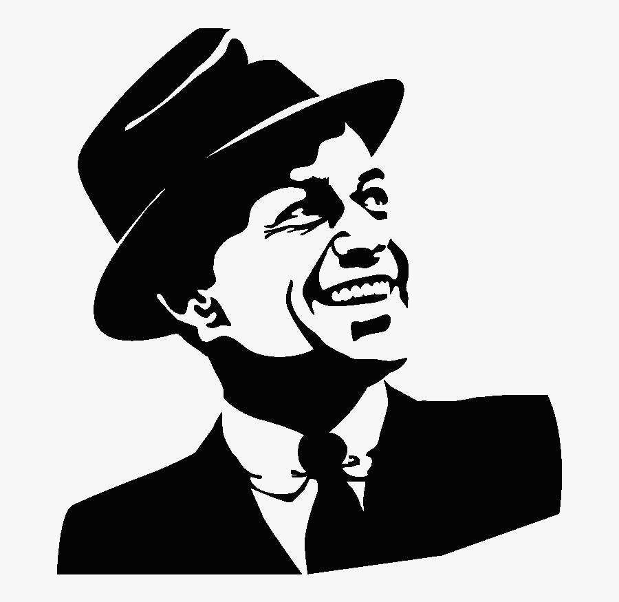 Silhouette Stencil Celebrity People Clip Art - Frank Sinatra My Way The Best Of Frank Sinatra Disc, Transparent Clipart