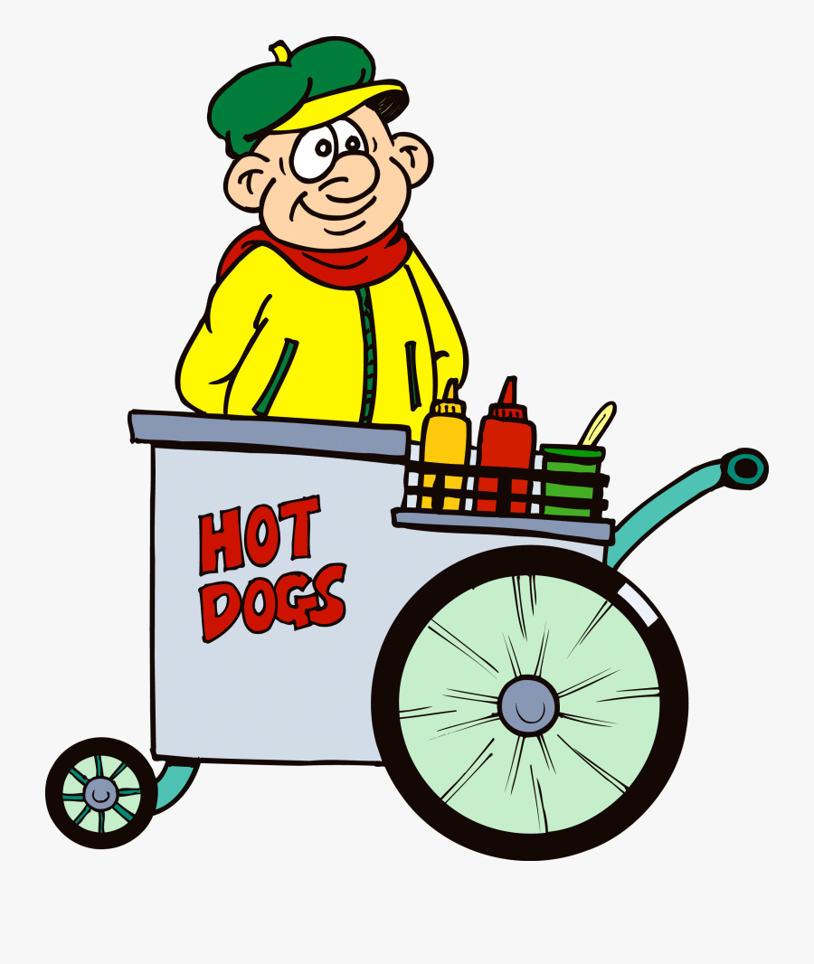 Clip Art Food Stand Clip Art - Hot Dog Stand Cartoon, Transparent Clipart