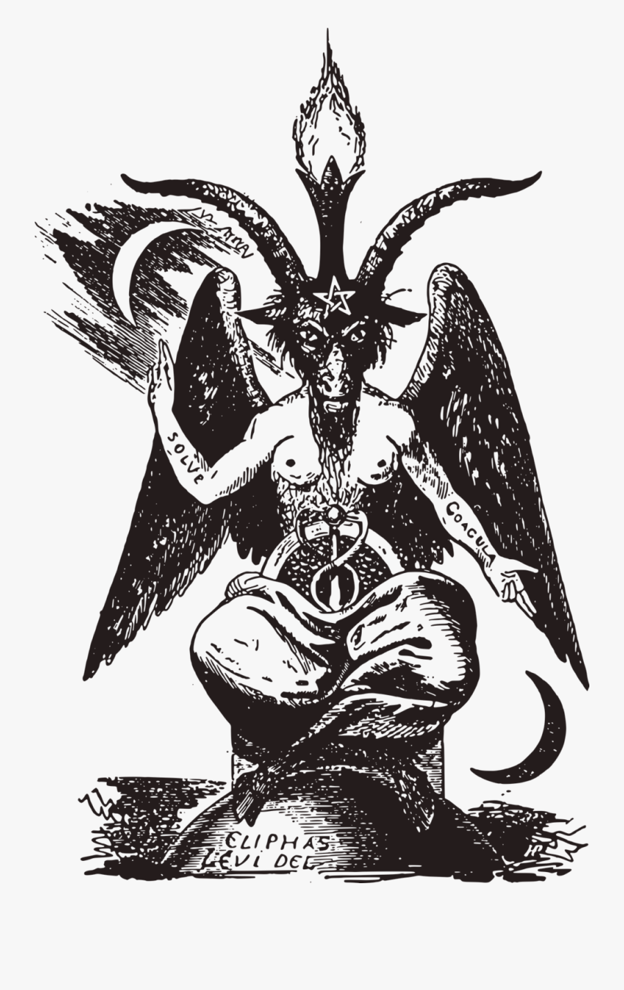Clipart Freeuse Elites And Secret Societies - Baphomet Transparent, Transparent Clipart