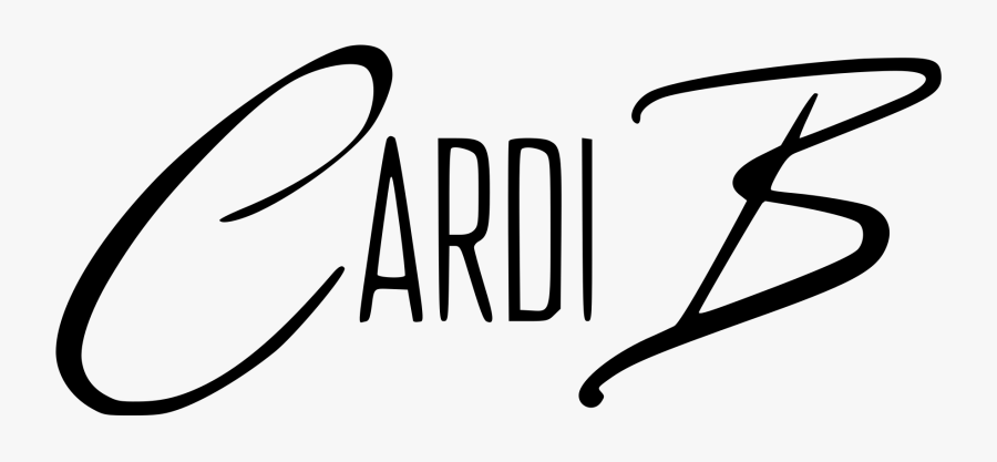 #cardib #rapper #cardibsignature #signature #logo #celebritylogo - Logo De Cardi B, Transparent Clipart