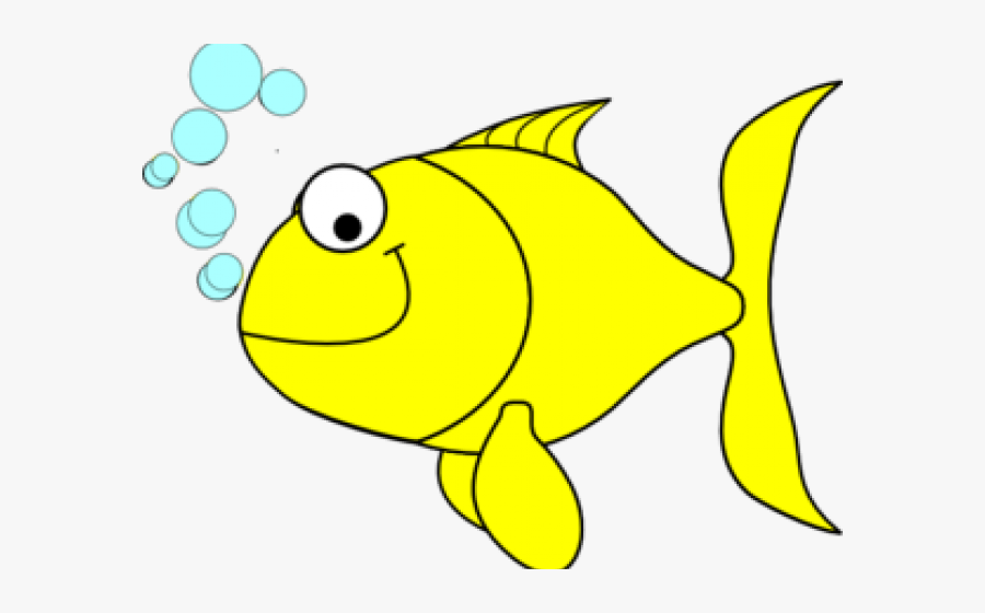 Cartoon Fish Cliparts - Fish Clipart Gif Yellow, Transparent Clipart