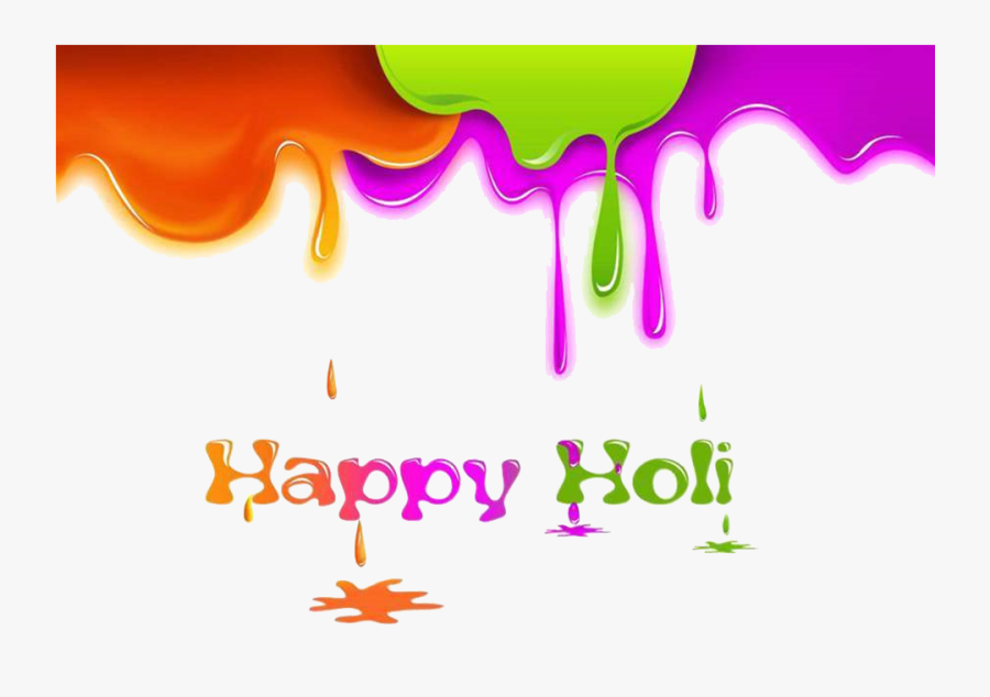 Happy Holi Text Png Picture - Happy Holi Png Background, Transparent Clipart