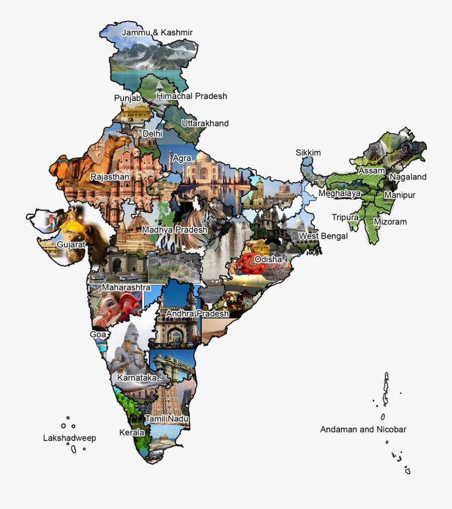 India Map Png Transparent - Indian Map With People, Transparent Clipart