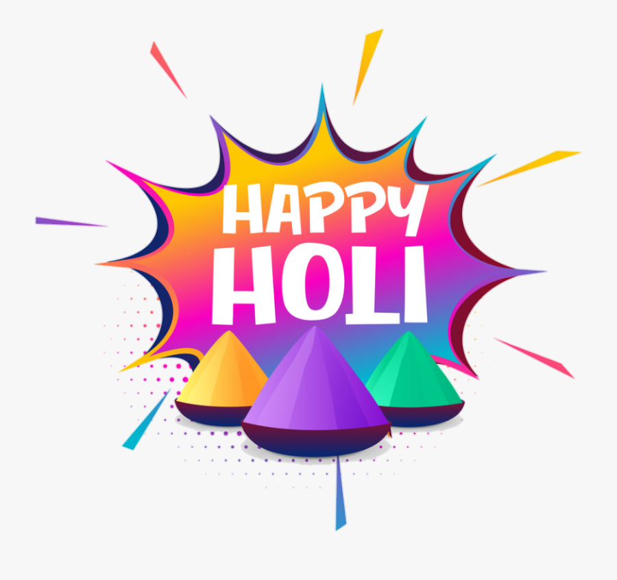 #holi - Happy Holi Text, Transparent Clipart