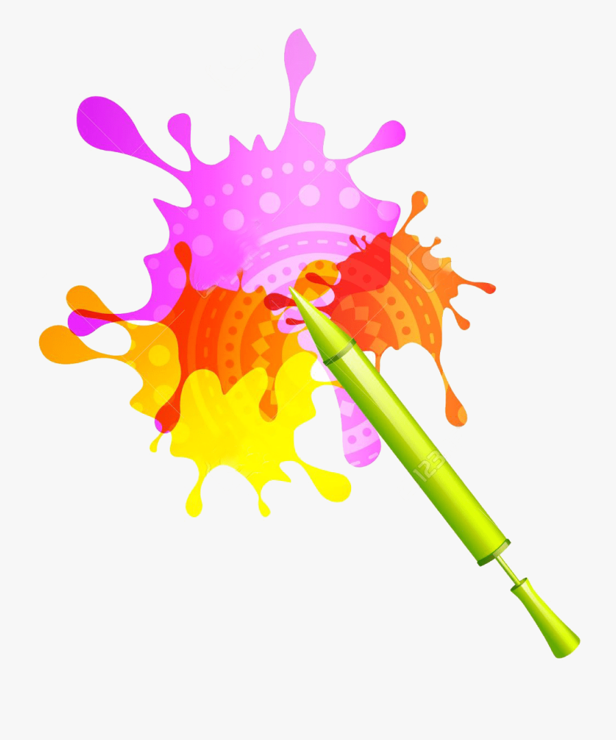 Holi Colour Png - Holi Pichkari In Png, Transparent Clipart