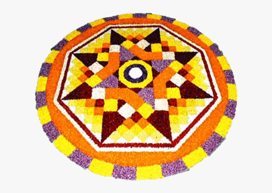 Festival Onam Diwali Holi Rangoli Free Transparent - Prize Winning Pookalam Designs Themes, Transparent Clipart
