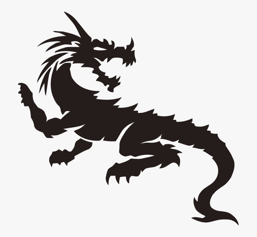 Easy Simple Dragon Drawing, Transparent Clipart