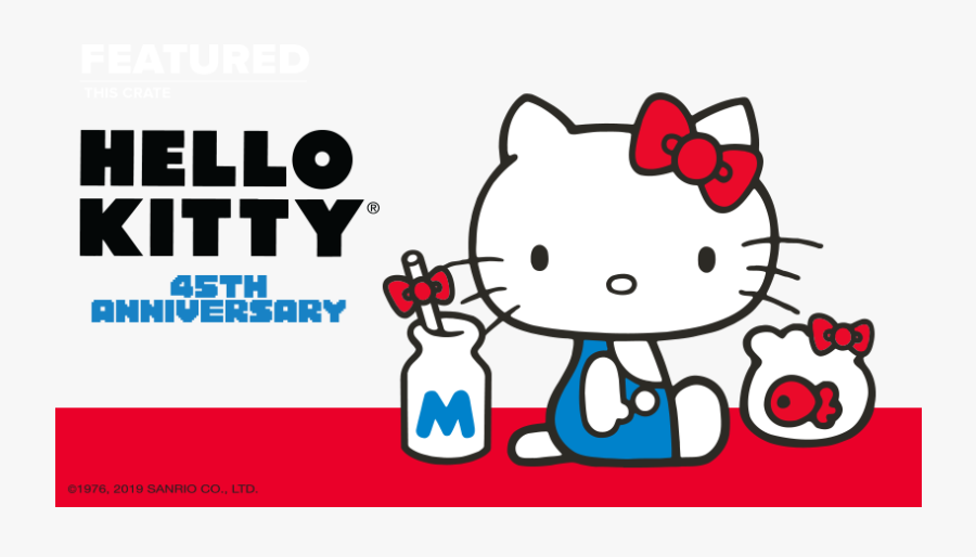 Hello Kitty 1974 45th Anniversary, Transparent Clipart
