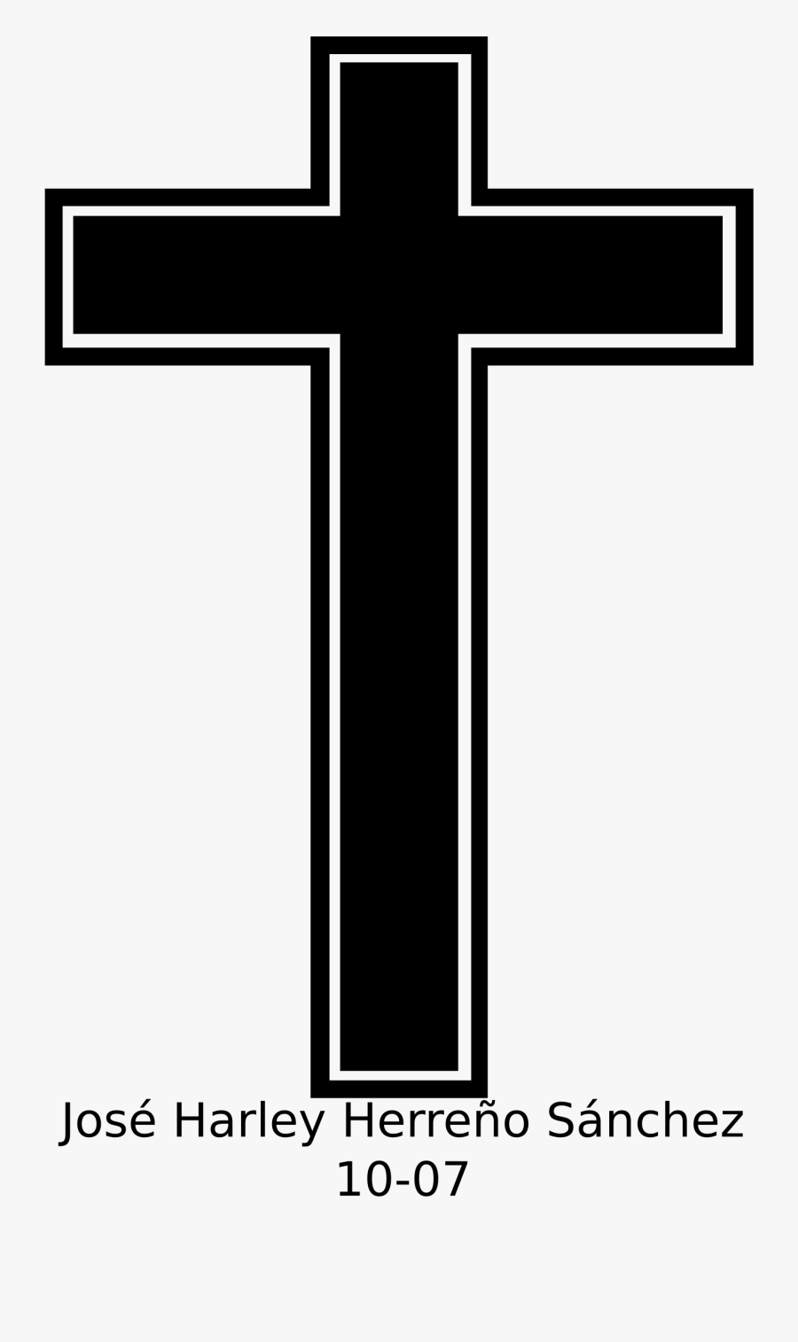Thumb Image - Cross Vector Black And White, Transparent Clipart
