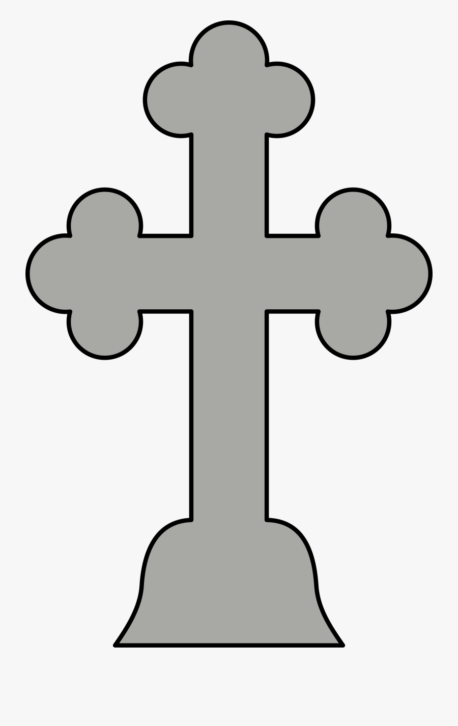 Transparent Orthodox Clipart - Orthodox Cross In Gray, Transparent Clipart