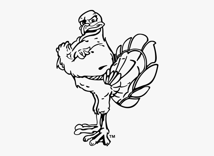 Virginia Tech Hokie Bird Coloring Page Sketch Coloring Page