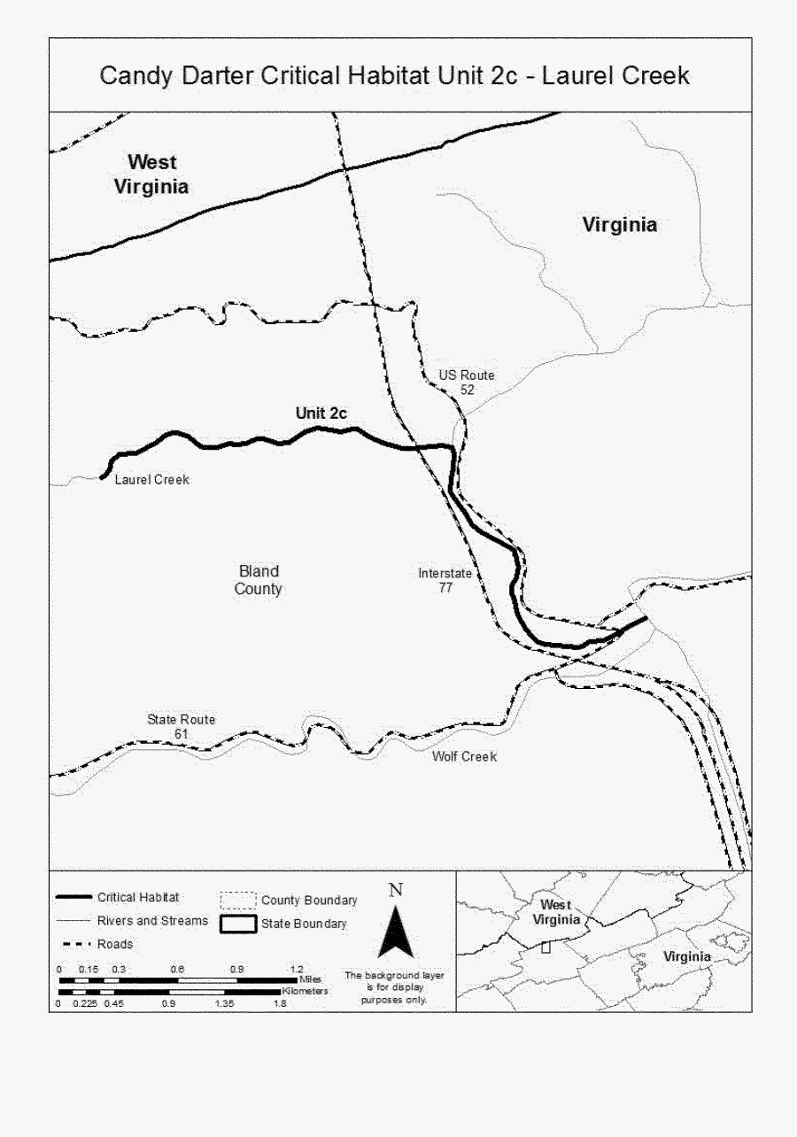 Candy Darter Distribution In Virginia - Map, Transparent Clipart