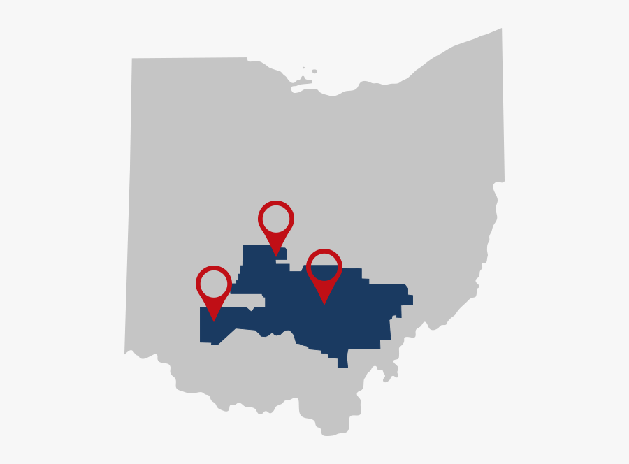 Map - Vector Ohio State Outline, Transparent Clipart
