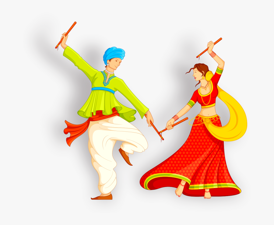 Online Wedding Invitation Video - Dandiya Playing, Transparent Clipart