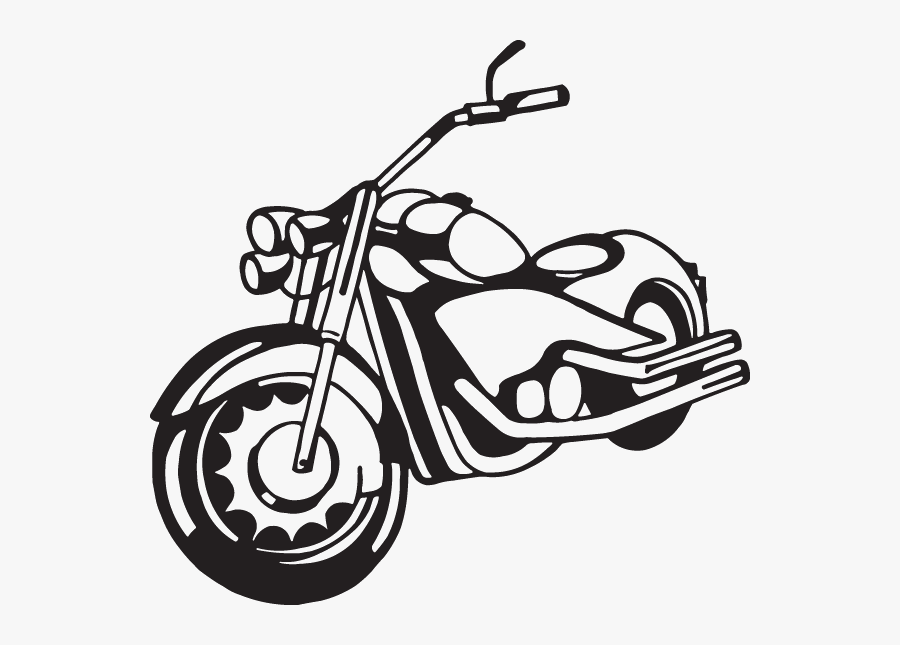 Motor Bike Line Drawing, Transparent Clipart