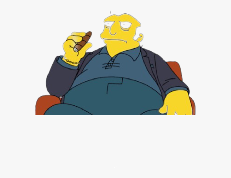 #simpsons #gang #vaporwave - Mafia Guy From The Simpsons, Transparent Clipart