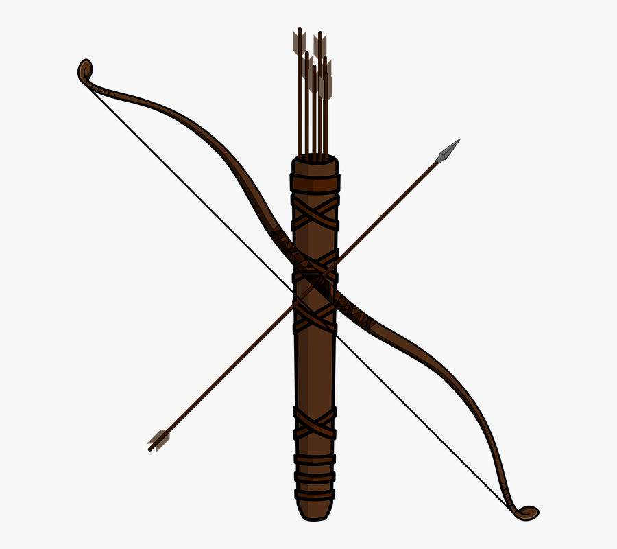 Bow And Arrow - Bow And Quiver Png, Transparent Clipart