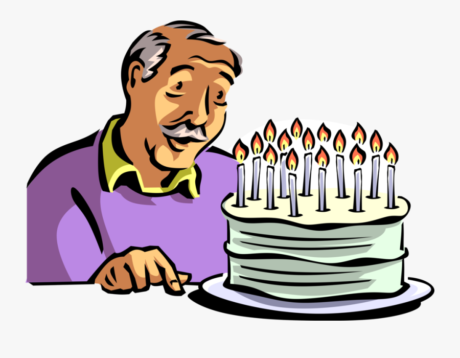 Transparent Birthday Cake Cartoon Png - Birthday Party Grandpa Clipart, Transparent Clipart
