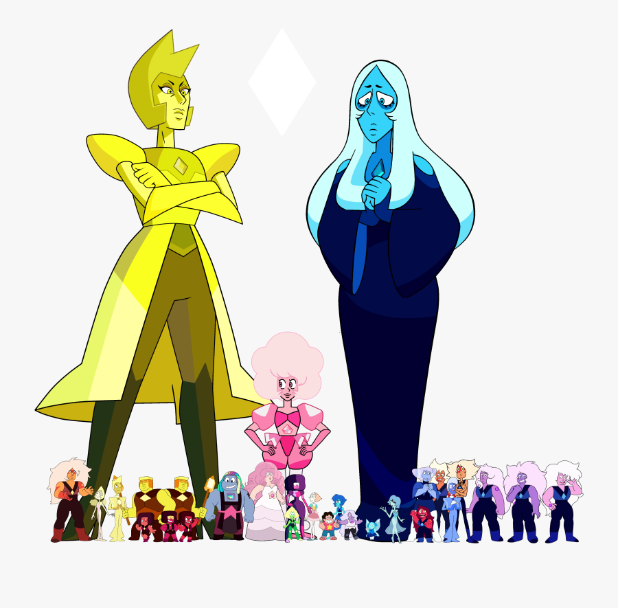 Heights Clipart Height Comparison - Steven Universe Diamonds Height, Transparent Clipart