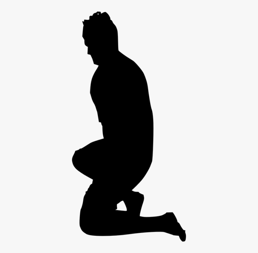 Kneel Silhouette, Transparent Clipart