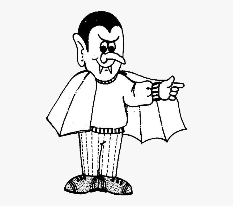 Halloween Vampire Coloring Pages 2 - Halloween Vampire Coloring Page, Transparent Clipart
