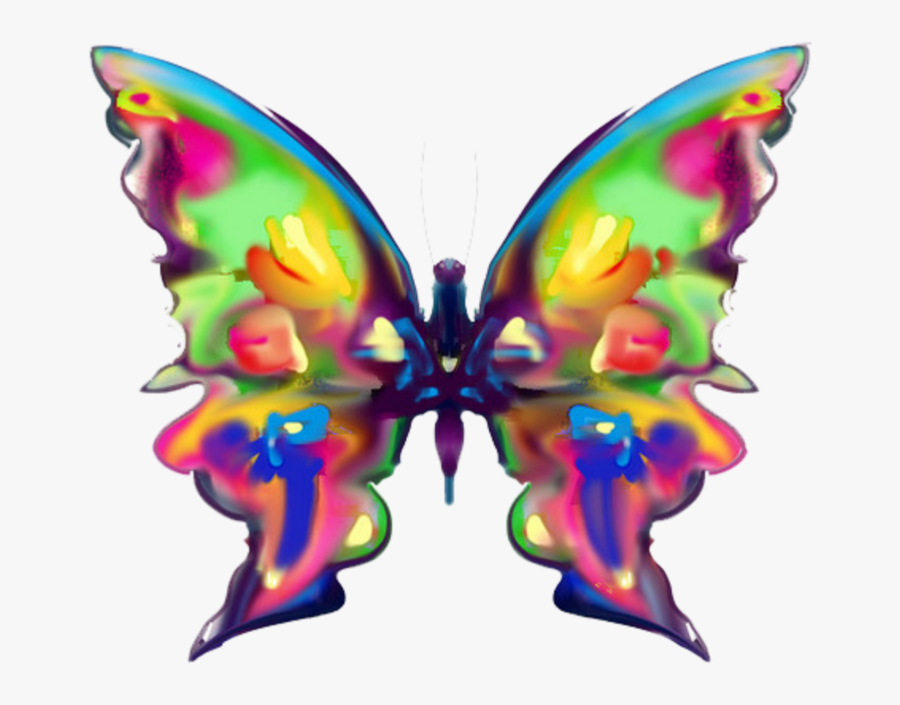 #mq #watercolor #butterfly #butterflys - Rainbow Butterfly, Transparent Clipart