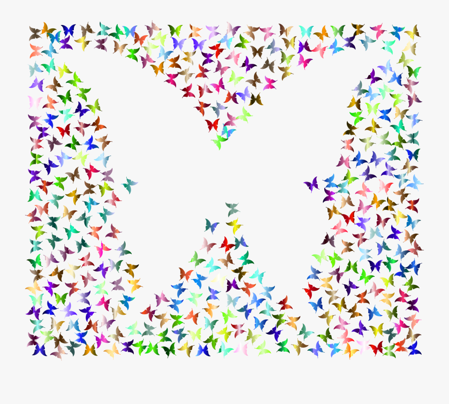 Negative Space Butterflies 4 No Background - Border Celebrations Background Png, Transparent Clipart
