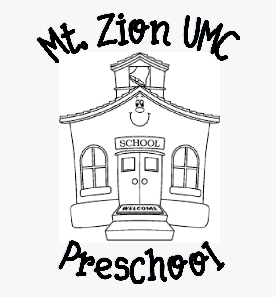 Buildings Of School For Colouring, Transparent Clipart